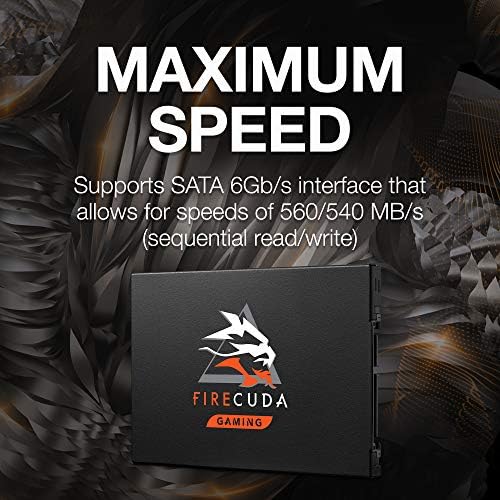 Seagate Firecuda 120 SSD 1TB Interni čvrsti državni pogon - SATA 6GB / S 3D TLC za Gaming PC laptop