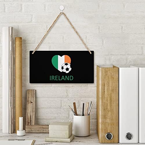 Ljubav Irska Soccer Wood Fill Personalizirana drvena ploča Zidna umjetnost sa užadima za kućni uredski dekor 25 * 12.5cm