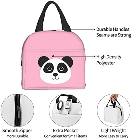 Smiješna Panda Kutija Za Ručak Putna Torba Za Piknik Izolirana Izdržljiva Torba Za Kupovinu Natrag