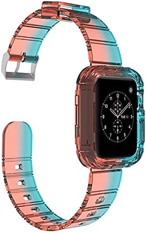 Kompatibilan sa Apple Watch Band 42mm 44mm, žene prozirni čist mekani silikonski kaiš za bazanje