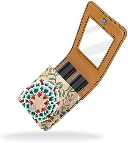 ORYUEKAN ruž za usne sa ogledalom slatka prenosiva torba za šminkanje kozmetička torbica, turski stil Vintage Flower Etno Floral