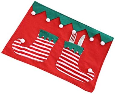 Doitool Placemats, Božić i viljuška Pad pribor za jelo Pad Spoon Silverware Mat pribor za jelo jastuk