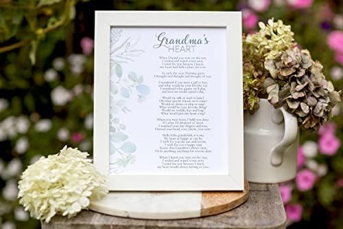 Grandin srčani okvir okvira sa jedinstvenim kompletom za savladanje slovom-sentimentalni poklon za ili iz uzbuđene nove bake za izražavanje svoje ljubavi prema novom unuku / unuku / unuku - napravljeno u SAD-u