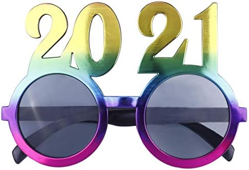 BESTOYARD pretvarati igračke 2021 naočare za sunce Nova Godina Party Broj naočare praznične naočare