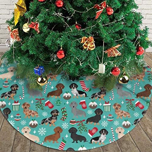 LveShop jazavci u božićnim džemperima božićno suknje Drvo Luksuzno okruglo zatvoreno Vanjski mat rustikalni