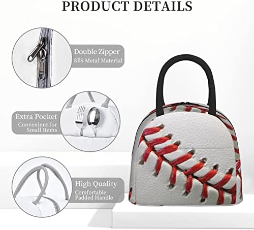 Aseelo Sport Ball Baseball višekratna izolovana torba za ručak široko otvorena sklopiva, priprema obroka