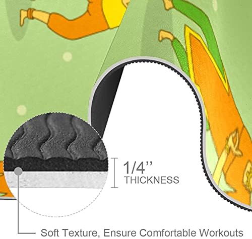 Siebzeh Cartoon Bollywood Dance Premium Thick Yoga Mat Eco Friendly Rubber Health & amp; fitnes