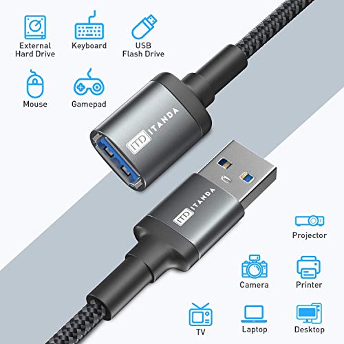ITD Itanda USB produžni kabel 1,5ft USB 3.0 produžni kabl Tip za produžni kabl A muški do ženskog 5Gbps