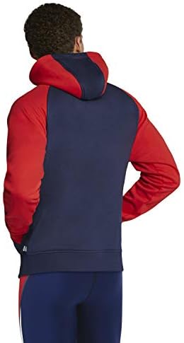 Speedo Muška dukserica Puni Zip jakna s kapuljačom zagrijava, crvena / bijela / plava, srednja