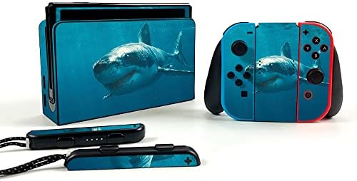MightySkins koža kompatibilna sa Nintendo Switch OLED-Shark | zaštitni, izdržljivi i jedinstveni