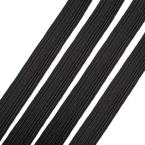 ELECRELive 100 metara pletenica elastična kabela 9/16 inča crna ravna širina rastezljiva elastična traka za