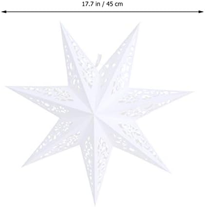 Papirna zvjezdana lampa izdubljena lampica u obliku zvijezda bez lakih papirnog fenjernog viseći ukras za vjenčanja Božićna zabava za odmor ukrasi