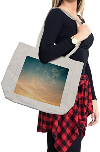 Ambesonne Sky torba za kupovinu, Horizon Illustration Scenic prirodne ljepote ljetna sezona inspirisana