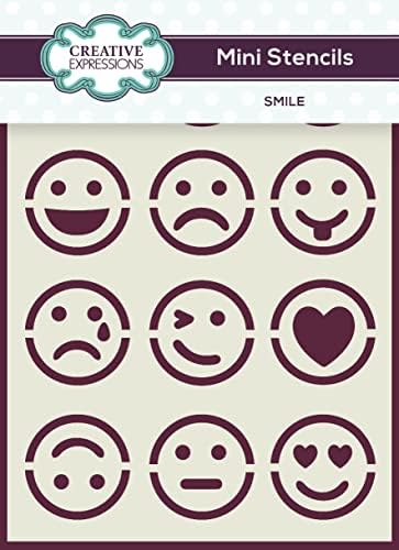 Kreativni izrazi Mini šablon Smile 4.0 in x 3.0 in
