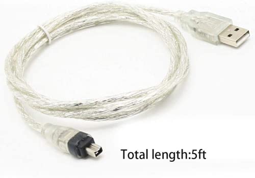 USB 2.0 muški na IEEE 1394 4pin muški iLink Firewire DV kabl 5FT kompatibilan sa Sony DV & D8.