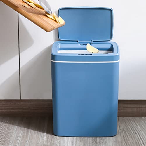 Doitool automatska kanta za smeće kanta za smeće sa poklopcem senzor pokreta plastična kanta za smeće za spavaću sobu kupatilo kuhinja ured plava 14L