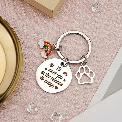 VZXMKA Memorijalni pokloni za pse za pse gubitak psa, Memorijalni privjesak za ključeve, pokloni za kućne ljubimce za mačke za ljubavnike žene vlasnice
