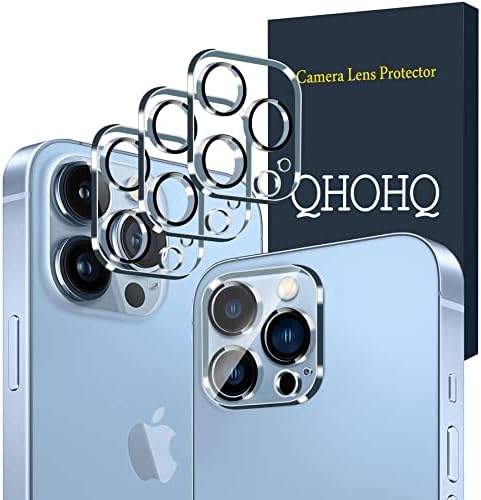QHOHQ [3 paketa kaljenog stakla za zaštitu sočiva kamere za iPhone 14 Pro 6.1 / iPhone 14 Pro Max 6.7, Ultra HD, otporan na ogrebotine, pogodan za futrole, sa [alat za uklanjanje] [podržava noćno snimanje]