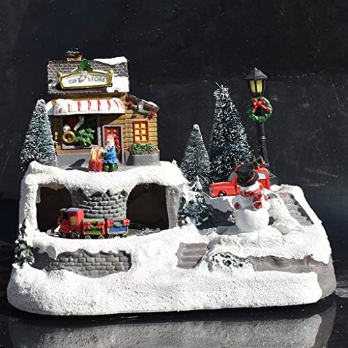 SHYPT Snow House selo klizanje Animirani osvijetljeni Božić selo savršen dodatak Božić zatvoreni ukras Holiday