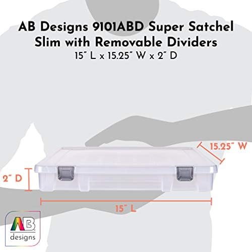 AB Designs 9101abd Super Satchel Slim sa uklonjivim razdjelnicima, spremnikom za organizaciju