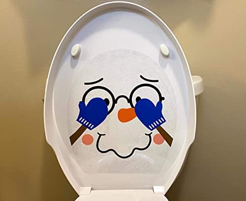 IcoCikal 2-komadni toaletni sjedalo Clijen božićne ukrase set, smiješan snjegović