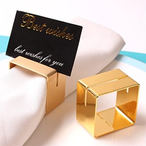 Walnuta 6pcs Metal salvetinski prsten Hotel Set Blagovaonica Zlatna salveta kopča za venčani materijal