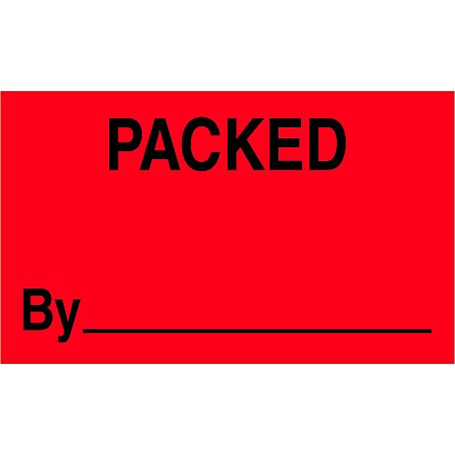 BOX USA Bdl3381 trake logičke oznake, upakovane od, 3 x 5, fluorescentno Crvena