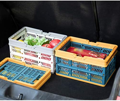 Kupovi za skladištenje Cabilopske plastične prehrambene prehrambene prehrambene kontejnere za pohranu Karbove s ručkama Kupovina Piknik Basket Bijeli uredski grickalice
