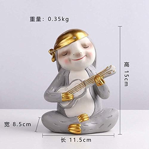 Liushi kip, modna umjetnost Dizajn glazbenika Lazy Figurine Slatke životinjske ukrase smole figurice