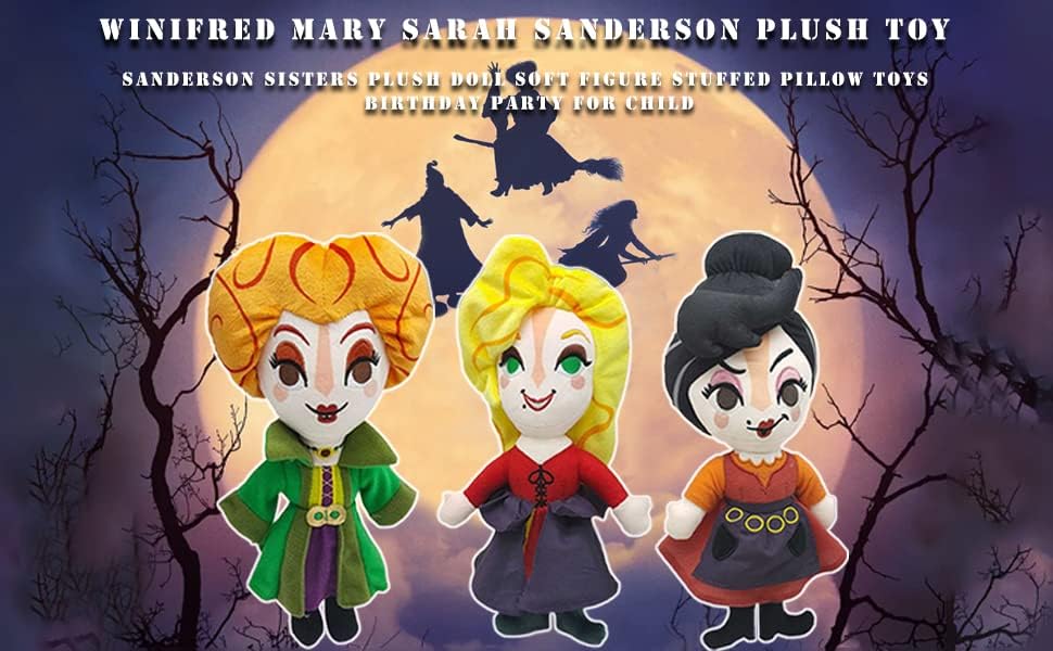 Emisorn Winifred Mary Sarah Sanderson plišana igračka Sanderson sestre plišane lutke meka figura