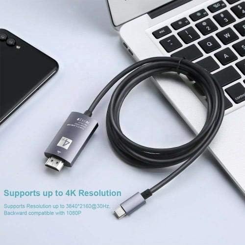 Boxwave Cable kompatibilan sa poliend play - SmartDisplay kabl - USB tip-c do HDMI, USB C / HDMI kabel