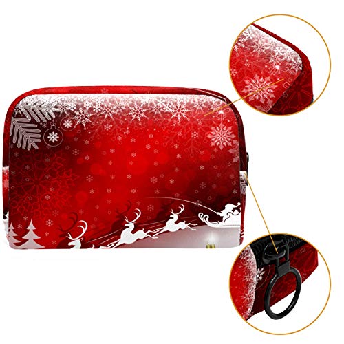 Leveis božićna kartica sa snegama Santa i Reindeers Mala torbica za šminku za torbicu Travel
