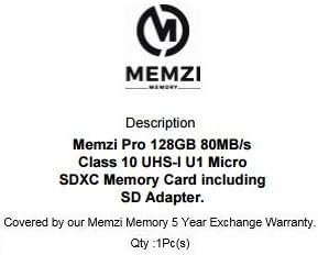MEMZI PRO 128GB klasa 10 80MB / s Micro SDXC memorijska kartica sa SD adapterom za Polaroid Snap Touch digitalne