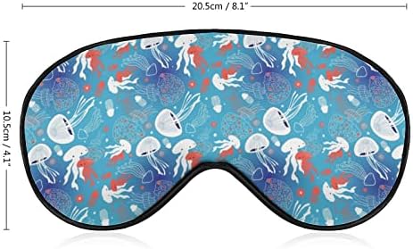 Grafički uzorak Jellfish Mekane maske za oči s podesivim laganim kaišem u udobnim očima za spavanje