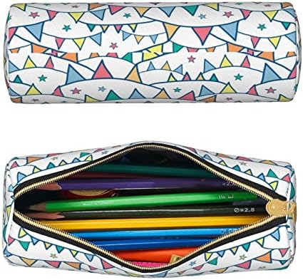 TumzfhQ torbica za olovke mala torbica za olovke cilindar kožni Organizator Zipper više funkcija za tinejdžerke