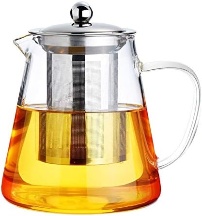 1300ml / 43oz stakleni časovni čaša s izmjenjivim prefilserom, šporet sigurnog čajnog čajnika, cvjetajući
