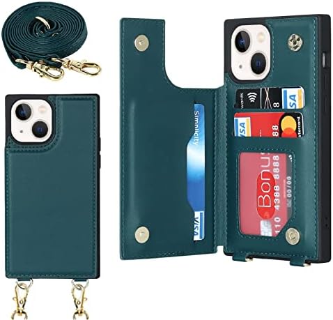 Jaorty za iPhone 13 Mini Crossbody torbica za novčanik sa odvojivim podesivim remenom i držačem za kartice ,Magnetic Flip Folio torbica,PU kožna putna torbica za žene i muškarce, 5.4 Inch