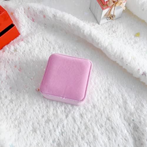 QTMY 5 Pack Pink Velvet Bangle/narukvica poklon kutija kutija za odlaganje nakita dodatna torbica