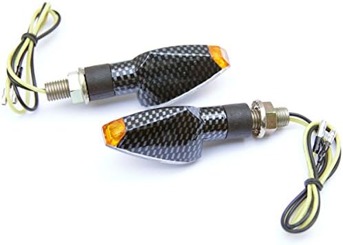 MotorToGo karbonski LED Žmigavci za motocikle bočni indikatori markera blinkeri kompatibilni za Kawasaki ZR1200