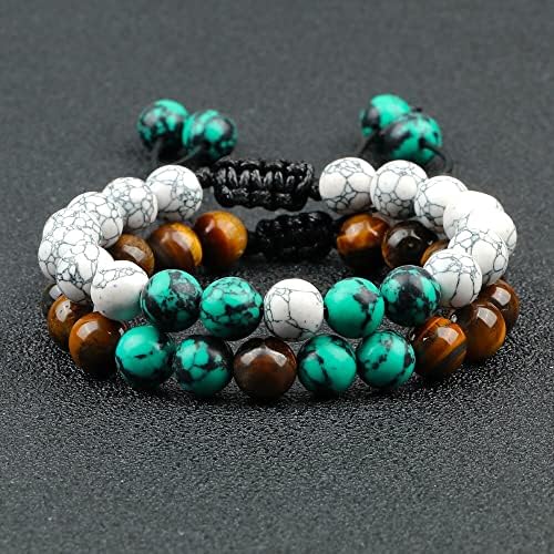 Ttndstore čakra crna lava perle narukvice prirodni kamen Turquoises Handmade Charm par udaljenost narukvica & narukvice za žene muškarci-77397