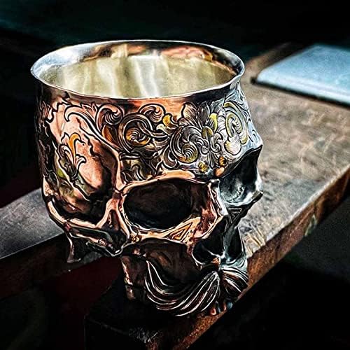 TODOZO Gothic gravirana kostur Kup brkovi piće Cup Whiskey Glass za muškarce za kuhinjsku blagovaonicu