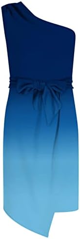ISEXY Print Estetske ljetne haljine RELREGULARNE LATER HALTER kravata Dye Duljina koljena Žene s ramena za