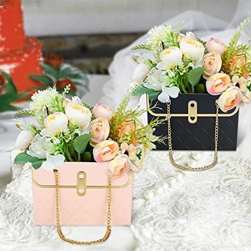 VAIPI 8 kom. Cvjetni papir poklon kutija s metalnim lancem cvjetni papir poklon vrećica za pohranu boce za pohranu kašika cvjećara cvjetna omotača za majčin dan matura za vjenčanje za vjenčanje cvijeće poklon zalihe