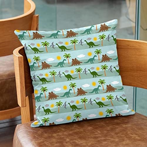 VBFOFBV paket od 2 baršunastog jastuka za kvadratni jastučni jastučni kauč za kauč, tropska životinja dinosaur kokosov drveni crtani film