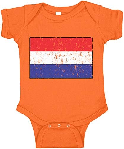 Amdesco Holandija zastava Holandski novorođenčad bodysuit