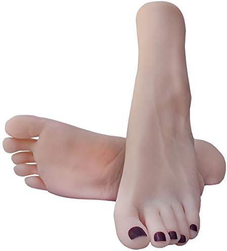 1 par silikonskih ženskih modela stopala u prirodnoj veličini sa skicom Nail Art prakse nakit cipele čarape za