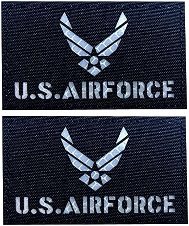 2 pakovanje plave reflektirajuće krila zračne snage Flag zakrpa za patch odjeću šešir za patch vojni