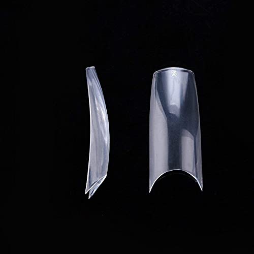 Makartt Savjeti za nokte na pola prekrivača francuski Savjeti za nokte Clear Acrylic Nails Bundle sa Makartt akrilnim postoljem za nokte stalak za vježbanje noktiju magnetni Savjeti za nokte