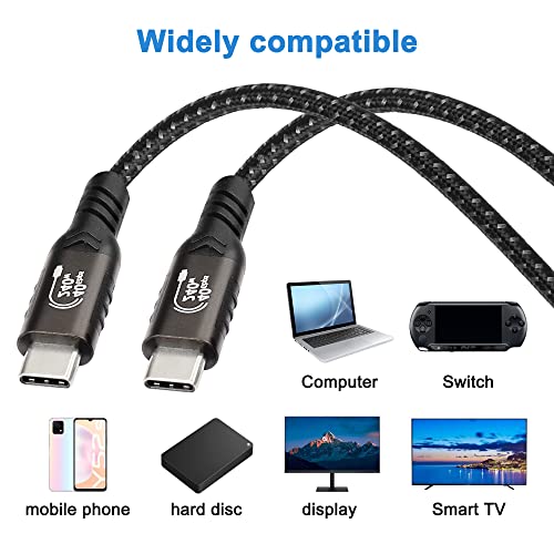 XMSJSIY USB 4 TIP CABLE C 40Gbps muški za muški prijenos podataka 240W punjenje USB C u USB C kabl 8K @ 60Hz Video HD displej kompatibilan sa Thunderboltom 4/3 USB 3.2 / 3.1 / 3.0 / 2.0-1,5m / 4,9ft