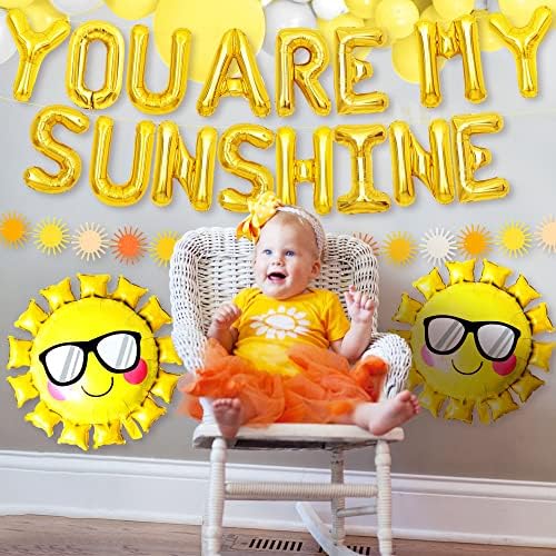 Jevenis Ti si moj sunčani balon Balloons Sunshine Baby Decoration Sun Balloons Vi ste moj Sunshine Rođendanska